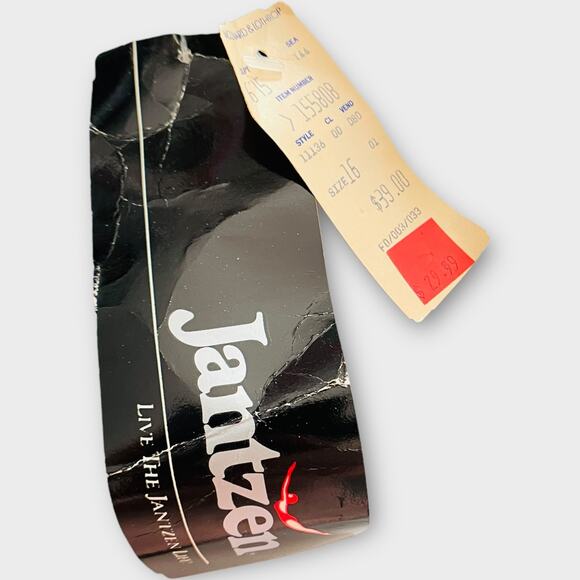 NWT Vintage 70s 80s Jantzen Striped Belted Retro Pinup Bodycon Swimsuit 16 USA - Picture 9 of 16